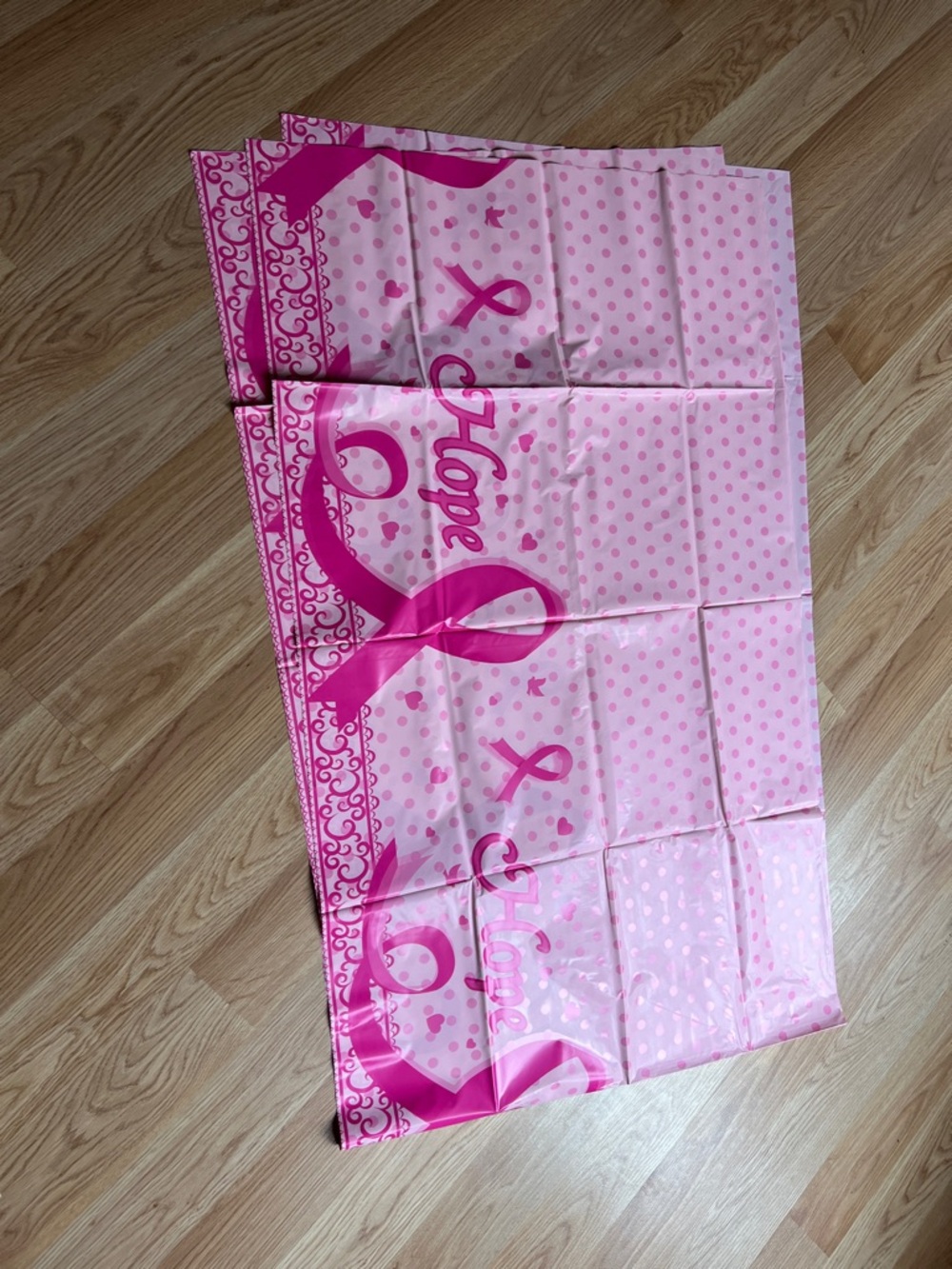 Pink "Hope" Ribbon Banner for Breast Cancer Awareness